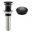 Pop-Up Drain for Bathroom Sink with Overflow in Matte Black Pop-Up Drain for Bathroom Sink with Overflow in Matte Black