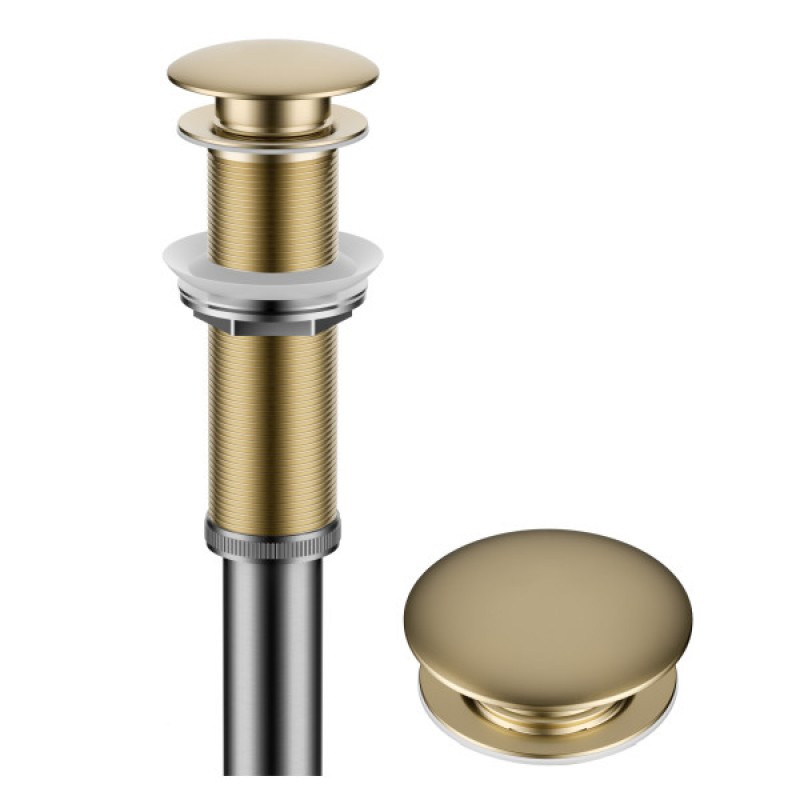 KRAUS® Bathroom Sink Pop-Up Drain with Extended Thread in Brushed Gold