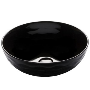 KRAUS Viva™ Round Black Porcelain Ceramic Vessel...