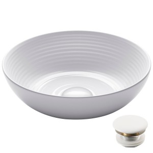 KRAUS Viva™ Round White Porcelain Ceramic Vessel...