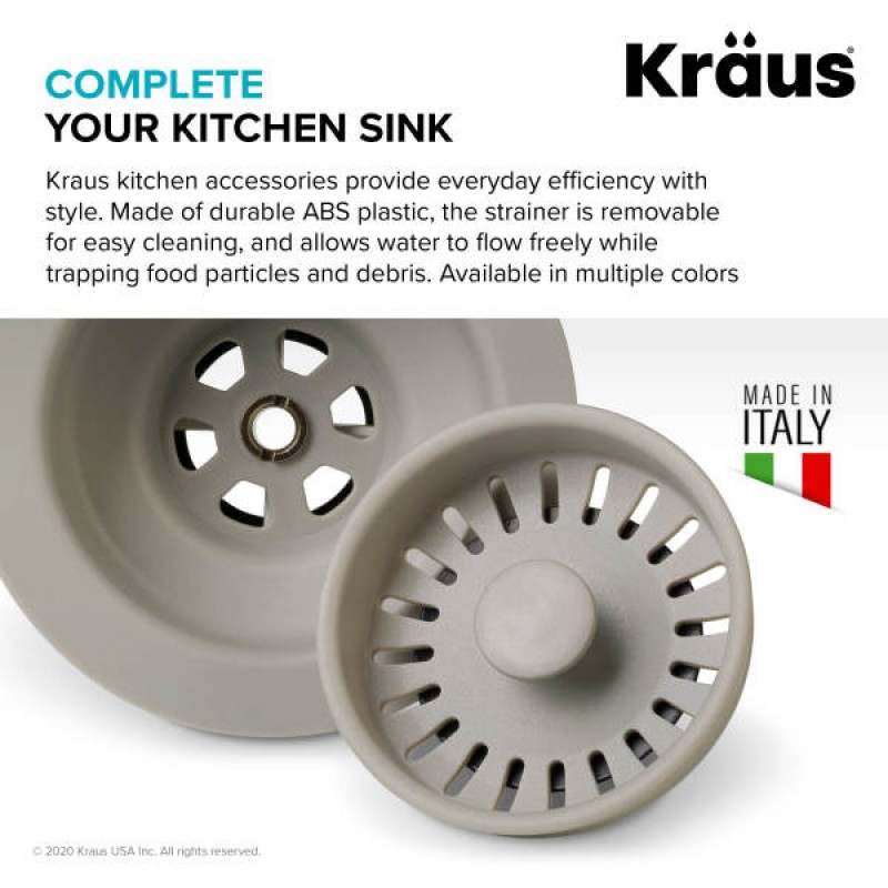 Kraus Kitchen Sink Strainer in Truffle