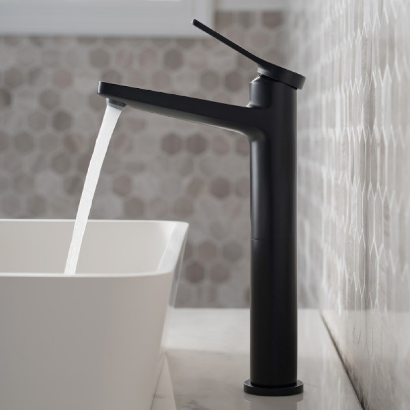 Indy™ Single Handle Vessel Bathroom Faucet in Matte Black (2-Pack)