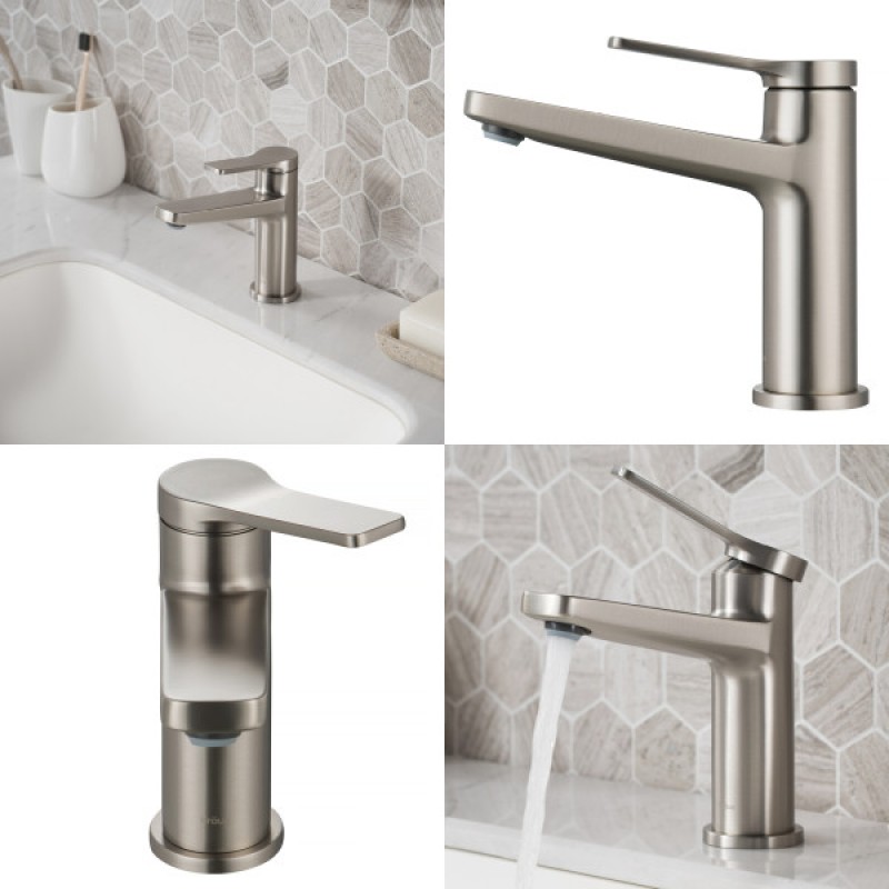Indy™ Single Handle Bathroom Faucet in Spot Free Stainless Steel (2-Pack)