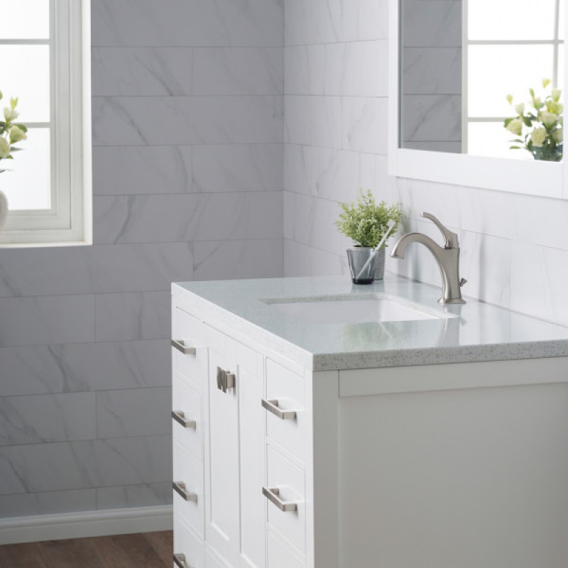 KRAUS Elavo™ 21-inch Rectangular Undermount White Porcelain Ceramic Bathroom Sink with Overflow (2-Pack)