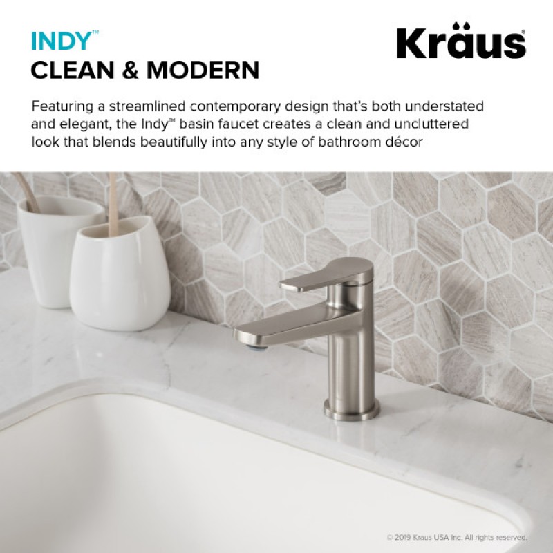 Indy™ Single Handle Bathroom Faucet in Spot Free Stainless Steel (2-Pack)