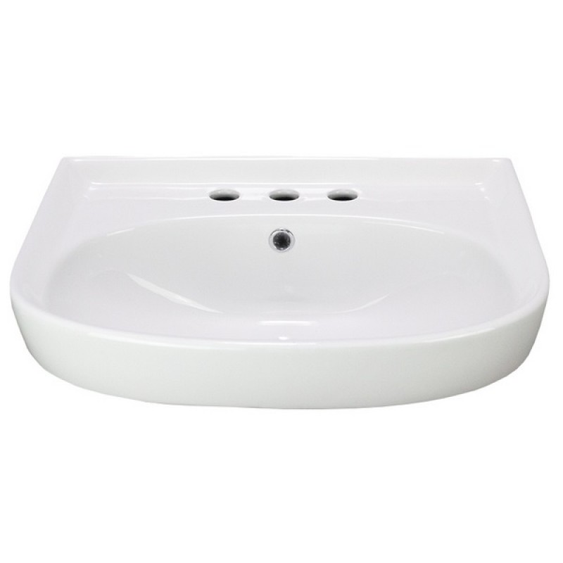 22-in. W Above Counter White Ceramic Vessel