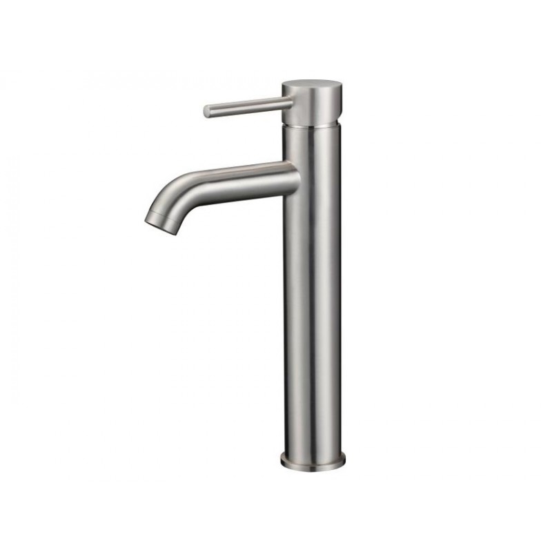 Deck Mount Lead Free Brass Faucet In Brushed Nickel
