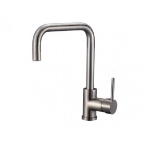 1 Hole Lead Free Brass Faucet In Brushed Nickel