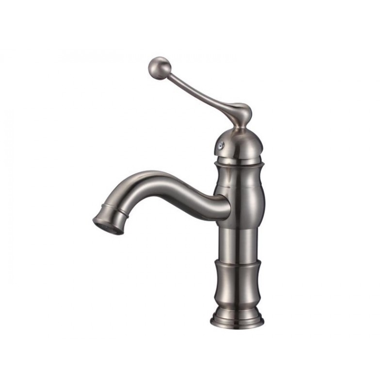Single Hole Lead Free Brass Faucet In Brushed Nickel
