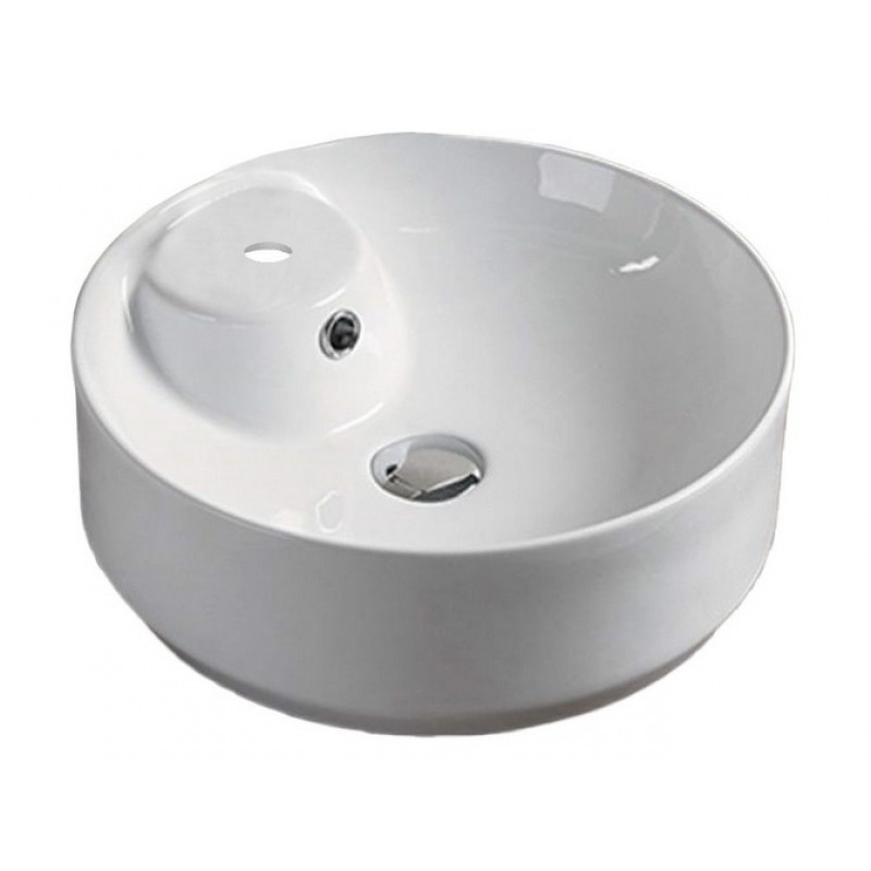 16.5-in. W Above Counter White Ceramic Vessel