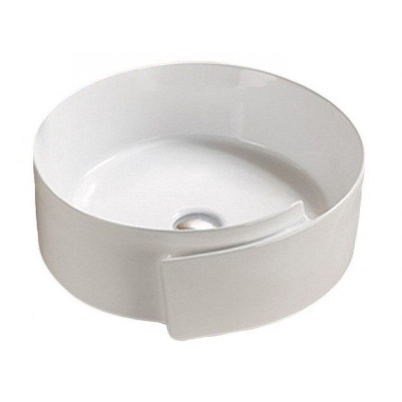 17.32-in. W Above Counter White Ceramic Vessel