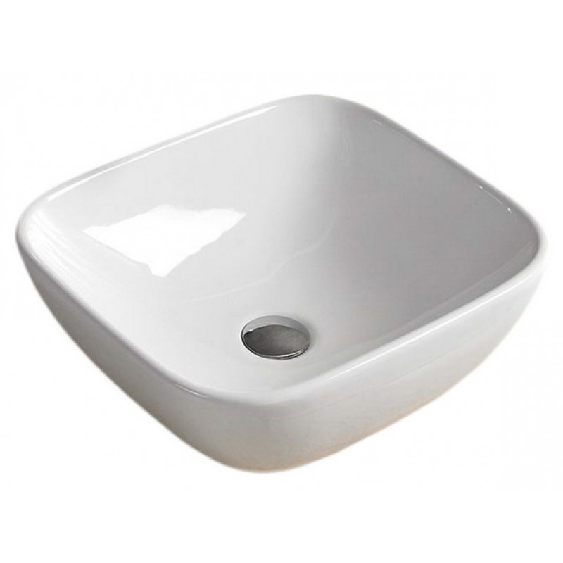 18.1-in. W Above Counter White Ceramic Vessel