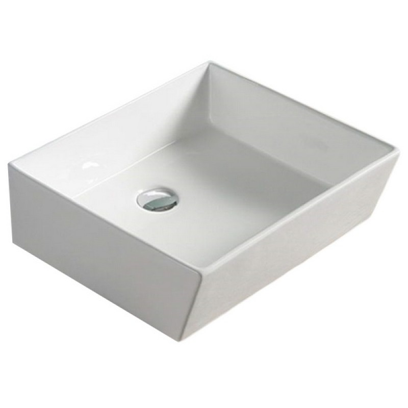 18.3-in. W Above Counter White Ceramic Vessel