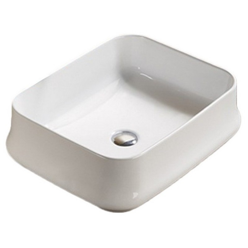 20.9-in. W Above Counter White Ceramic Vessel
