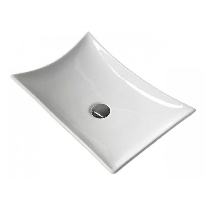 22.6-in. W Above Counter White Ceramic Vessel