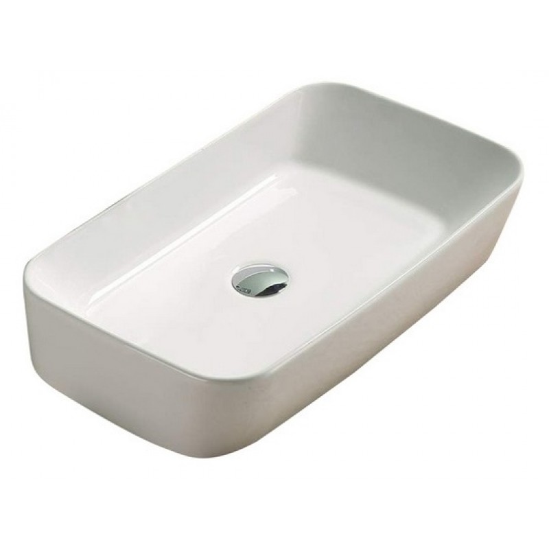 22.72-in. W Above Counter White Ceramic Vessel