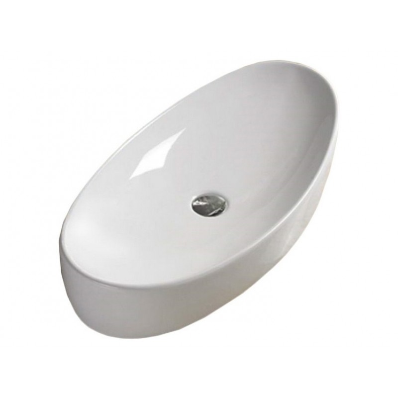 31-in. W Above Counter White Ceramic Vessel