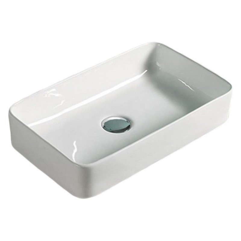 23.8-in. W Above Counter White Ceramic Vessel