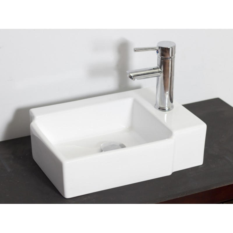 16.25-in. W x 11.75-in. D Above Counter Rectangle Vessel In White For Single Hole Faucet