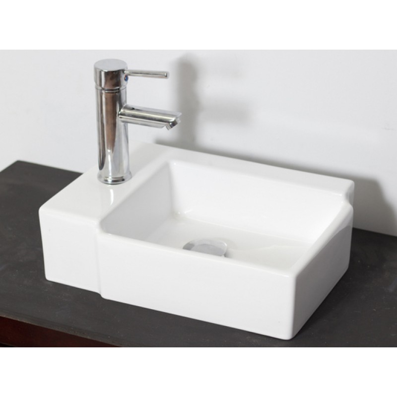 16.25-in. W x 11.75-in. D Above Counter Rectangle Vessel In White For Single Hole Faucet