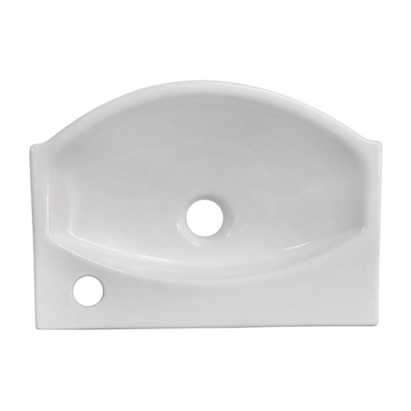 16.5-in. W x 12-in. D Above Counter Unique Vessel In White For Single Hole Faucet