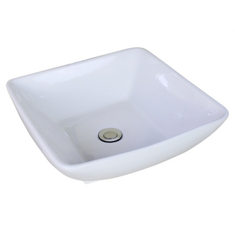 16.5-in. W x 16.5-in. D Above Counter Square Vessel In White