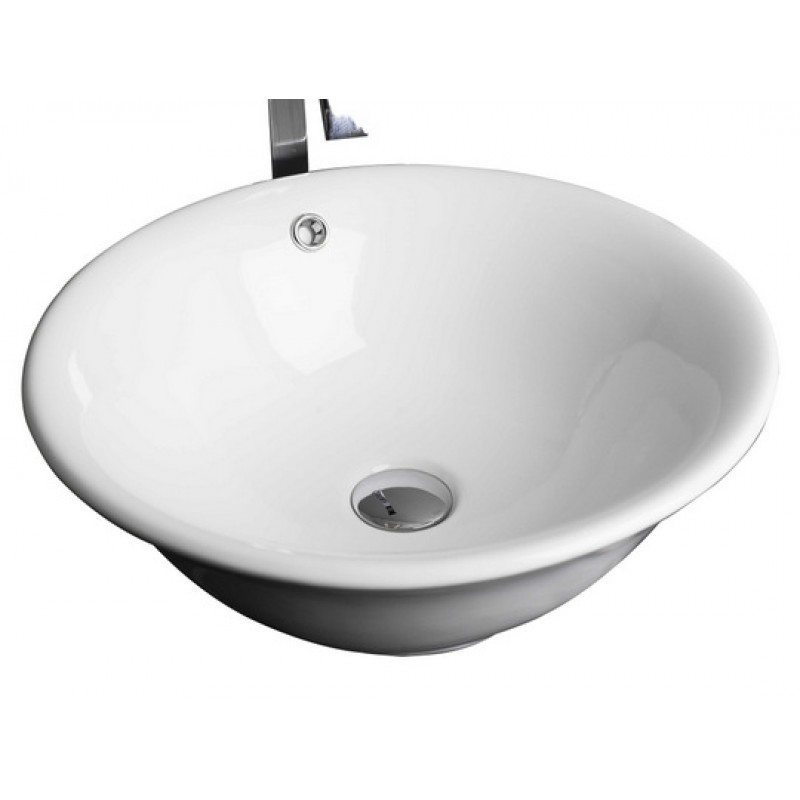 17-in. W x 17-in. D Above Counter Round Vessel In White