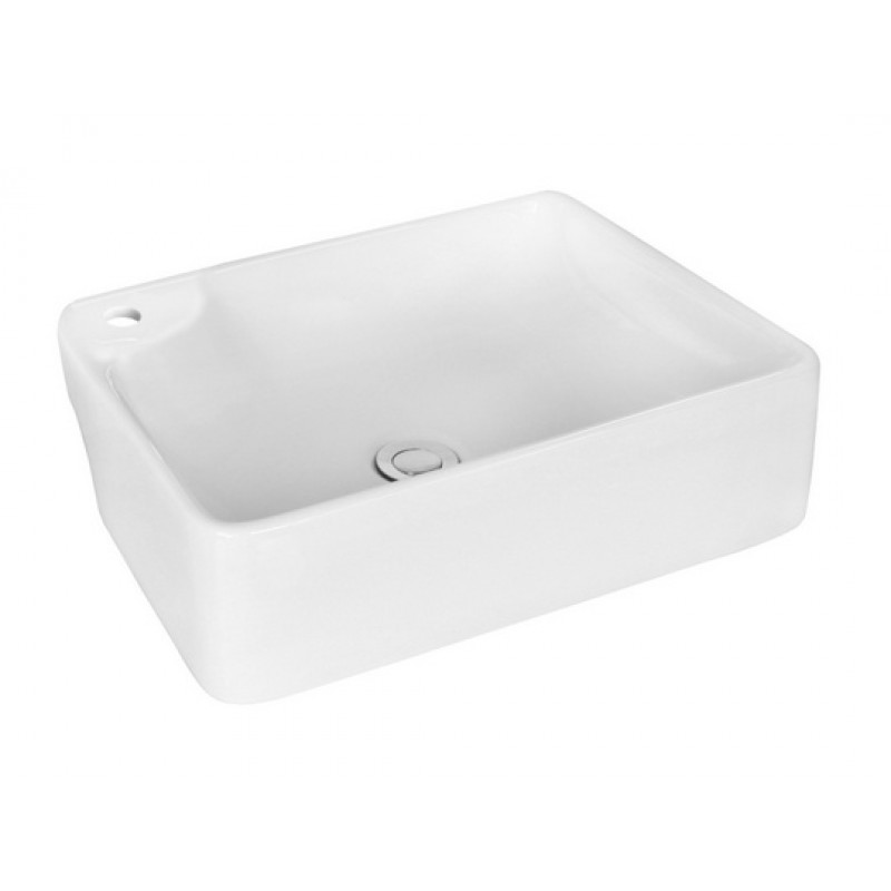 17.25-in. W x 13-in. D Above Counter Rectangle Vessel In White For Single Hole Faucet
