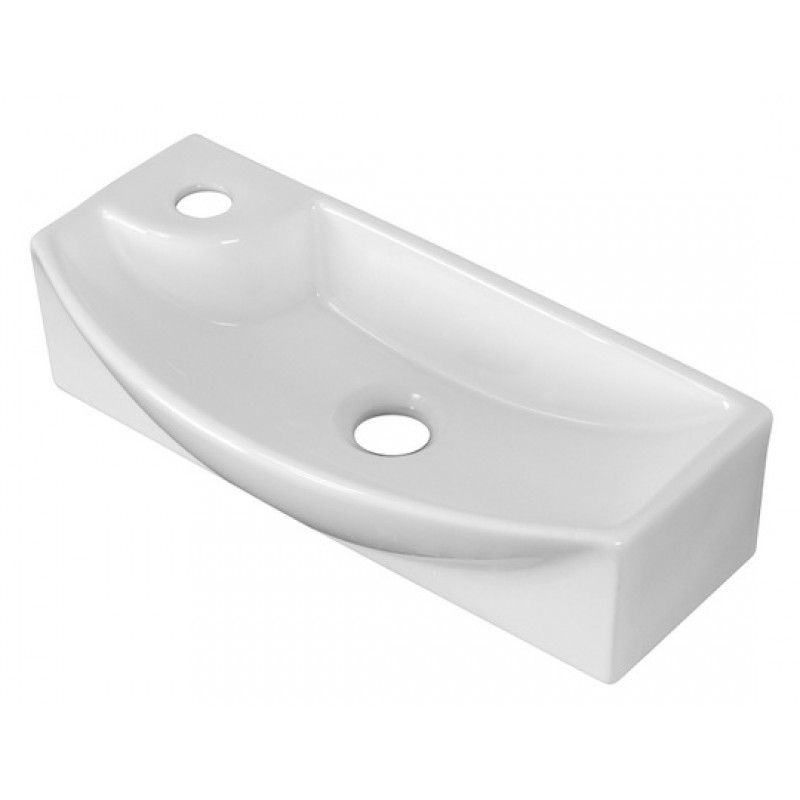 17.75-in. W x 8.75-in. D Above Counter Rectangle Vessel In White For Single Hole Faucet