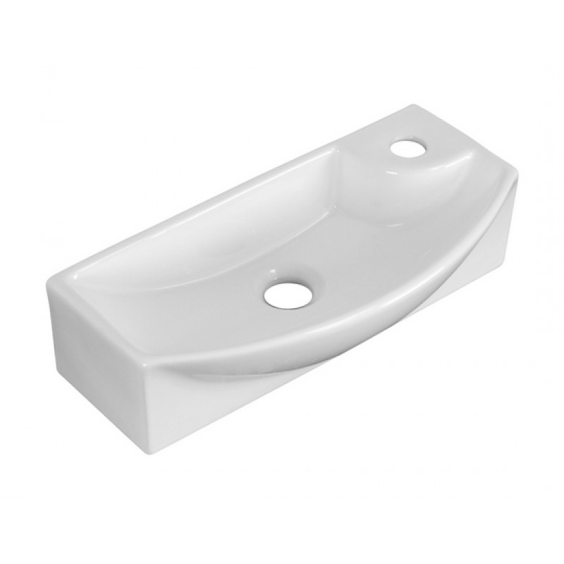 17.75-in. W x 8.75-in. D Above Counter Rectangle Vessel In White For Single Hole Faucet