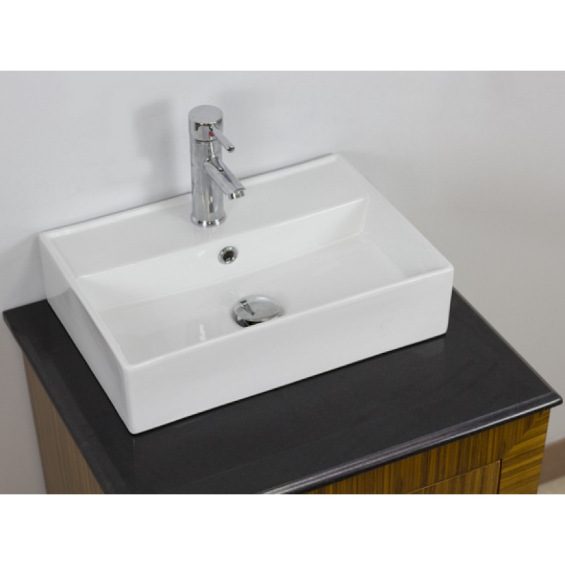 19.75-in. W x 13.75-in. D Above Counter Rectangle Vessel In White For Single Hole Faucet