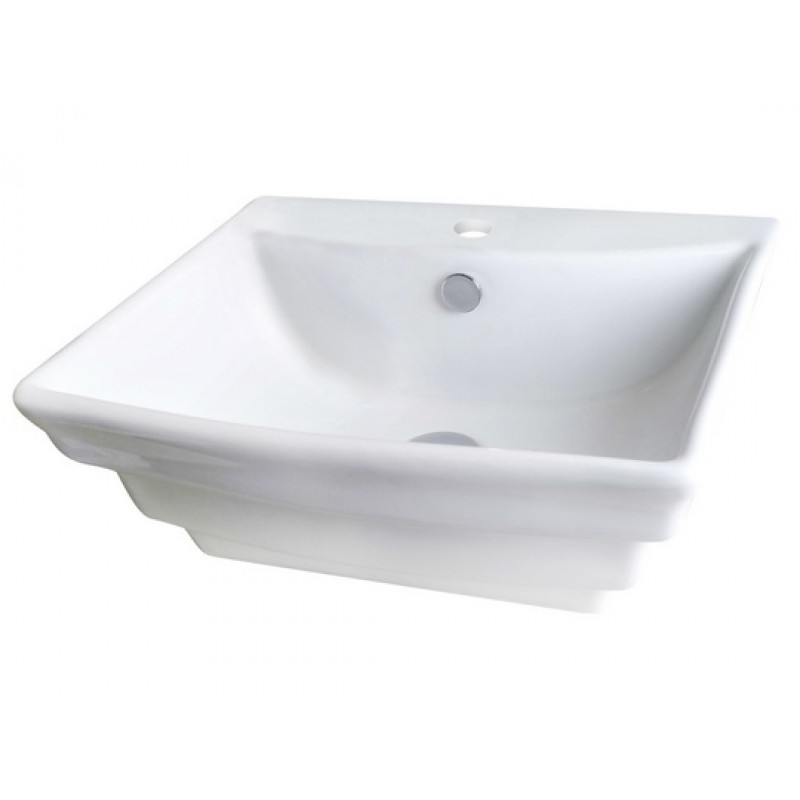 19.75-in. W x 17-in. D Above Counter Rectangle Vessel In White For Single Hole Faucet