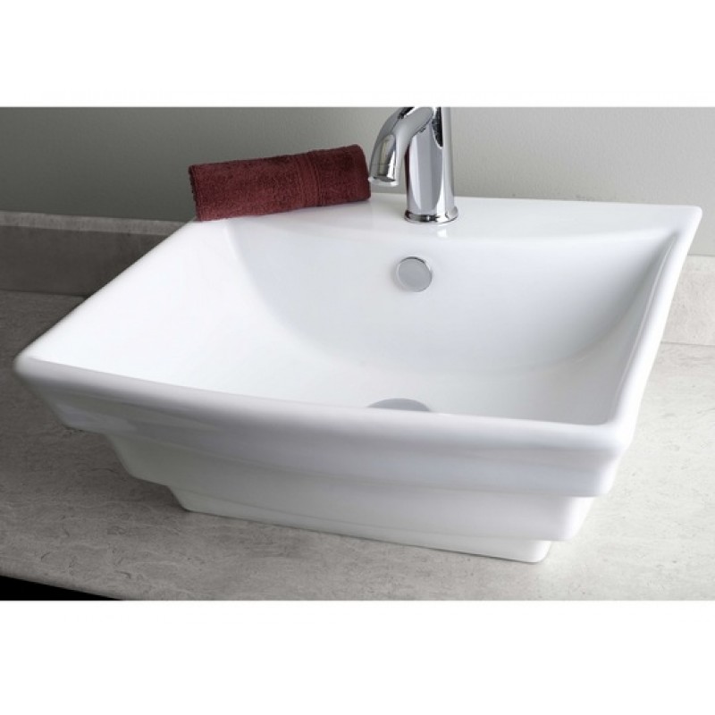 19.75-in. W x 17-in. D Above Counter Rectangle Vessel In White For Single Hole Faucet