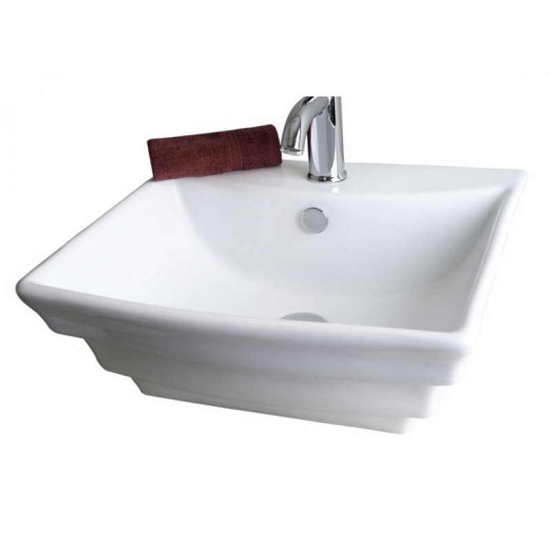 19.75-in. W x 17-in. D Above Counter Rectangle Vessel In White For Single Hole Faucet