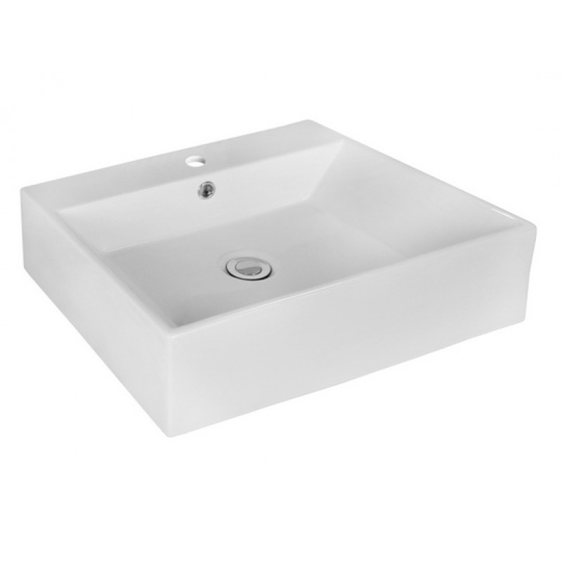 20.5-in. W x 17.25-in. D Above Counter Rectangle Vessel In White For Single Hole Faucet