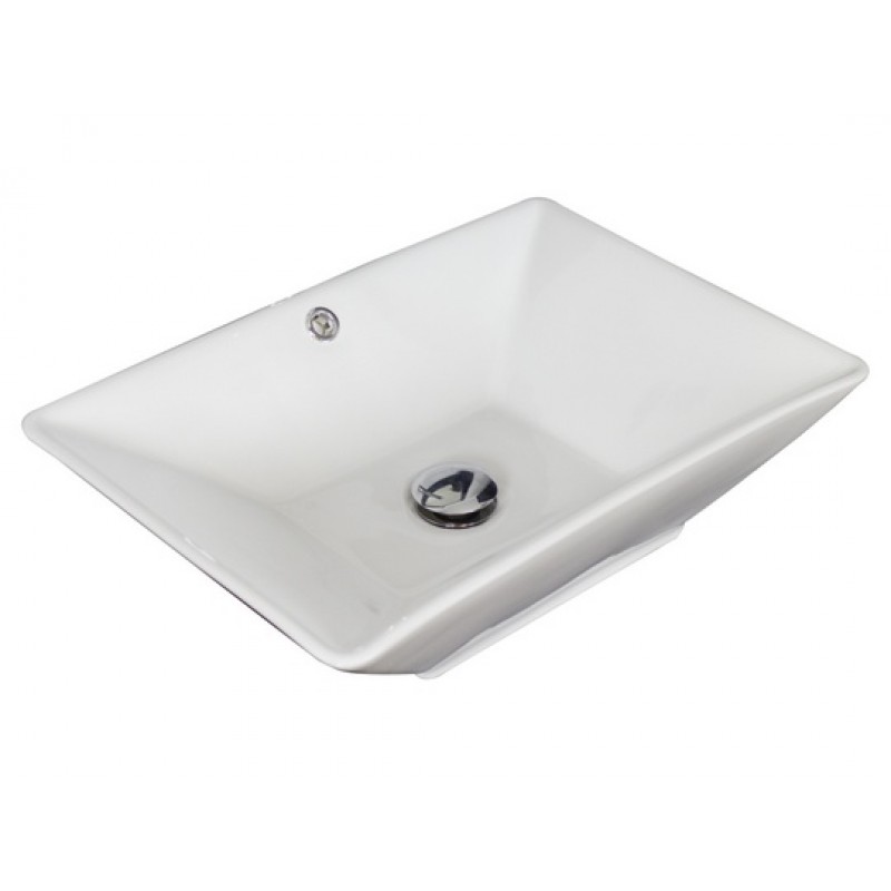 22-in. W x 14.75-in. D Above Counter Rectangle Vessel In White