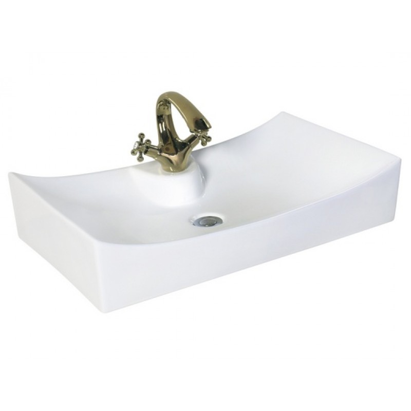 25.25-in. W x 15.25-in. D Above Counter Rectangle Vessel In White For Single Hole Faucet