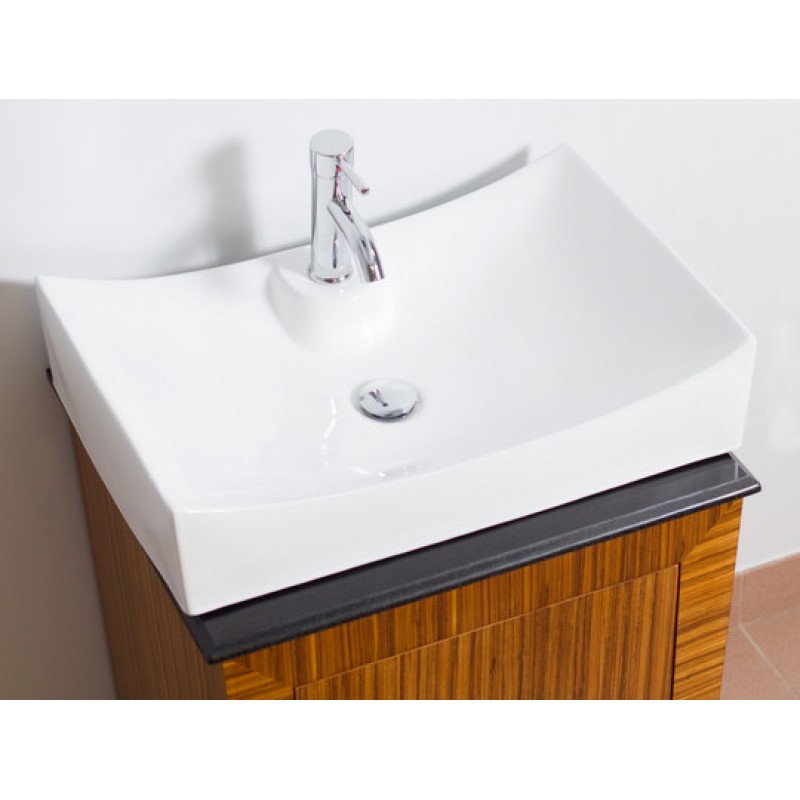 26.25-in. W x 17.75-in. D Above Counter Rectangle Vessel In White For Single Hole Faucet