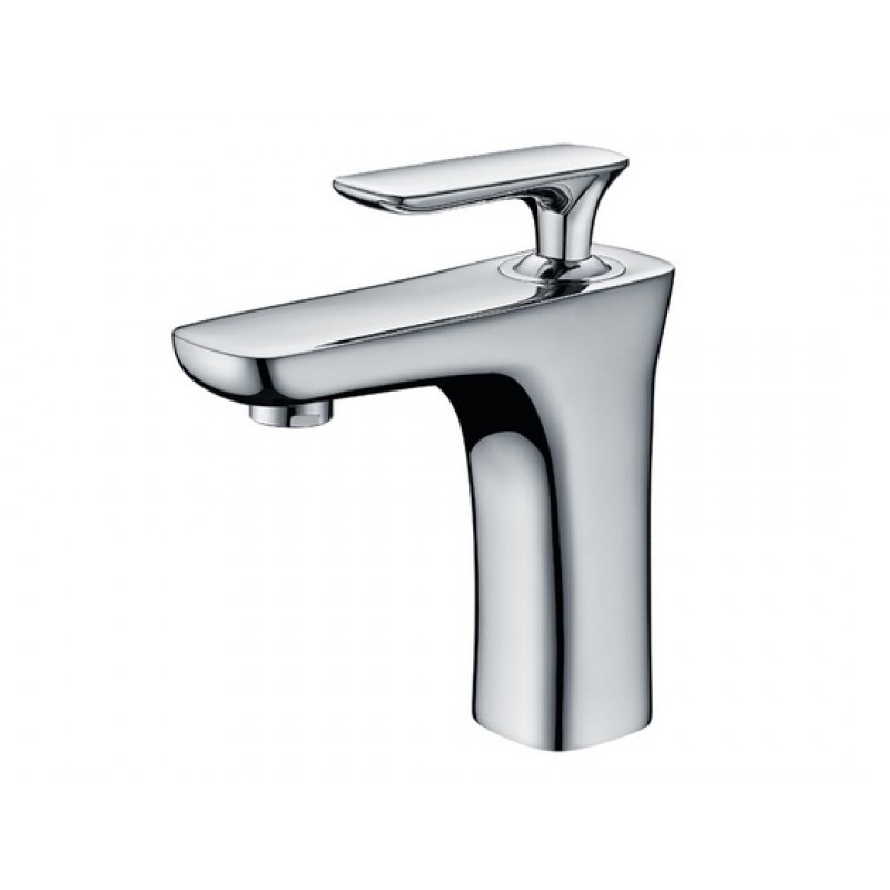 Rectangle Vessel Set In White with Single Hole Faucet