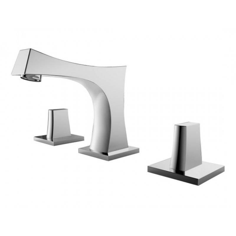 Rectangle Vessel Set In White with 8-in. o.c. Faucet And Drain