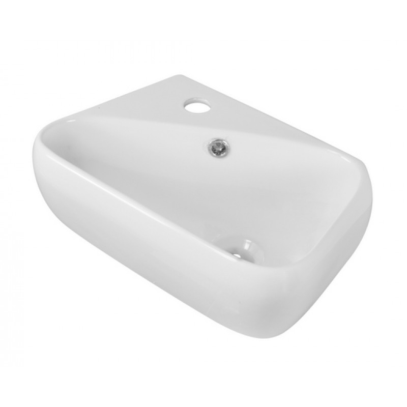 17.5-in. W x 11-in. D Wall Mount Rectangle Vessel In White For Single Hole Faucet