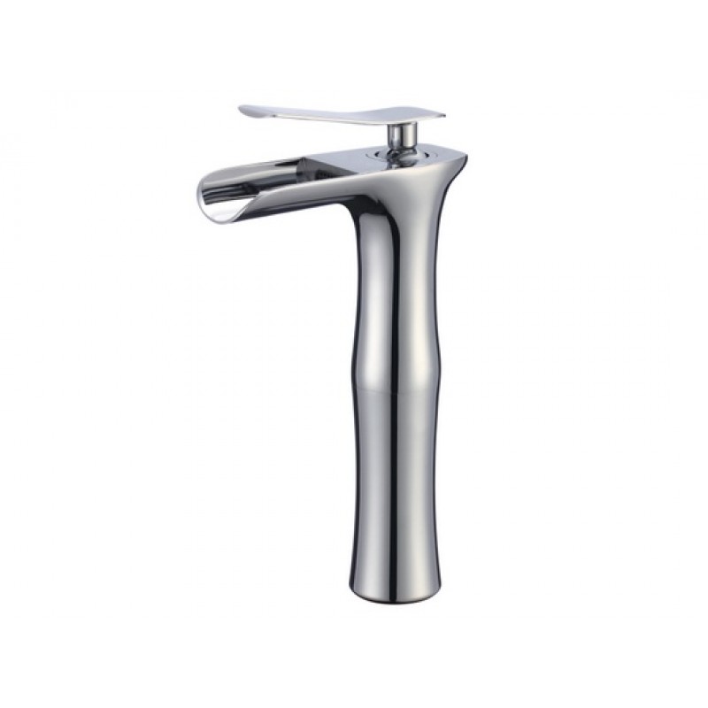 Rectangle Vessel Set In White with Deck Mount Faucet