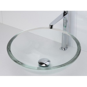 Tempered Glass Vessel Sink - Transparent Crystal