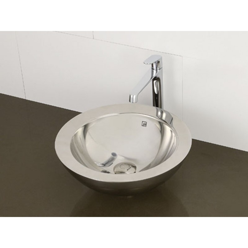 Double Wall Stainless Steel Vessel Large Rim - Polished