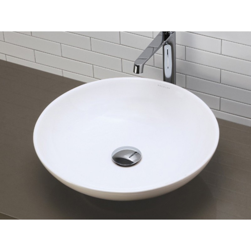 Round Vitreous China Vessel Sink  - Ceramic White