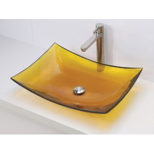 Slumped Sheet Resin Vessel Sink - Honeycomb
