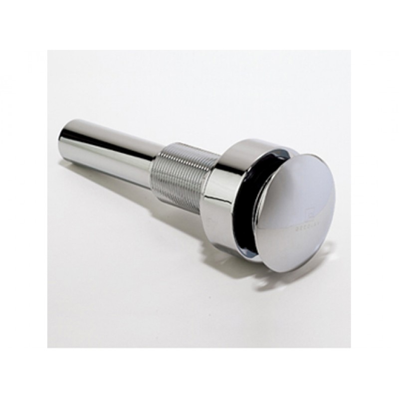 Non-Closing Drain With Removable Mount For Glass Sinks - Polished Chrome