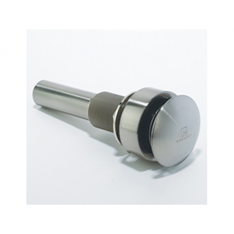 Non-Closing Drain With Removable Mount For Glass Sinks - Satin Nickel