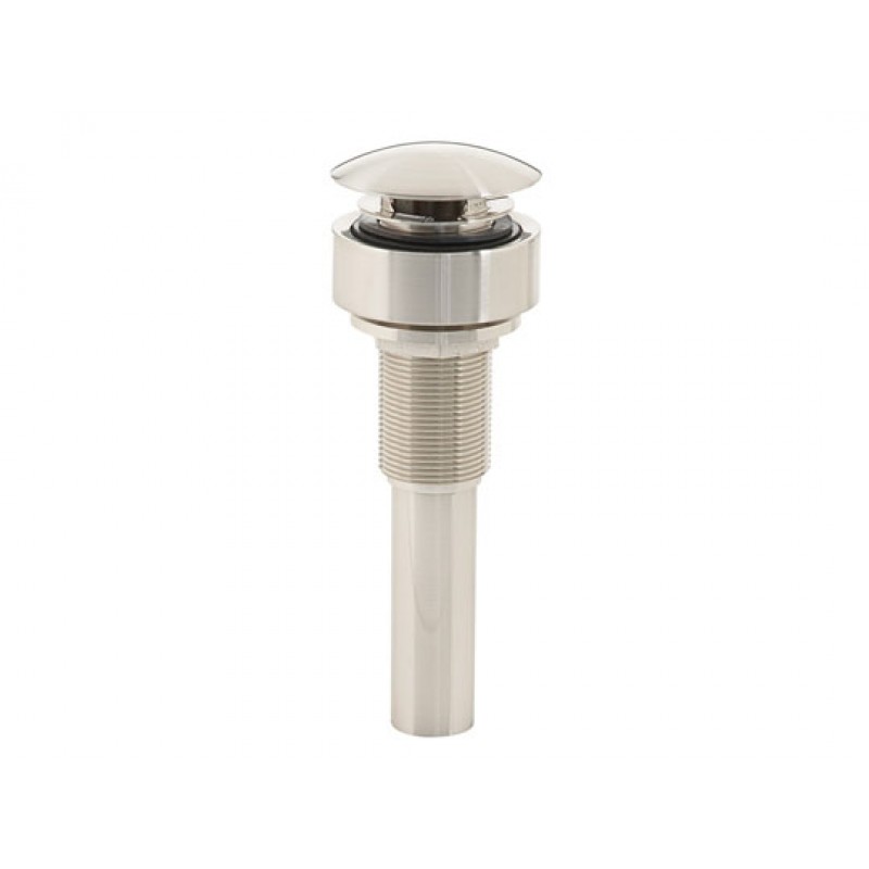 Non-Closing Drain With Removable Mount For Glass Sinks - Satin Nickel