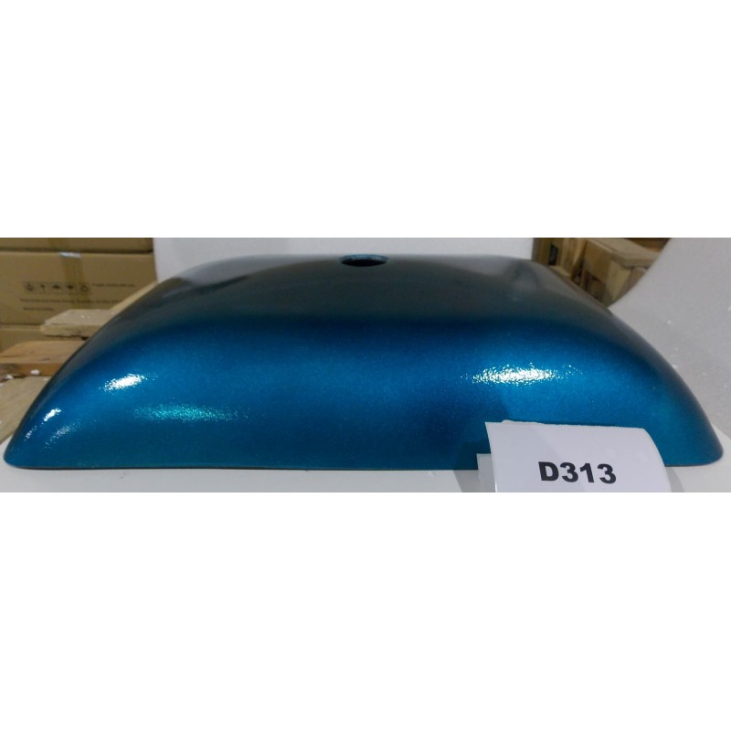 SAMPLE: Rectangular Blue Foil Glass Vessel Sink (D313)